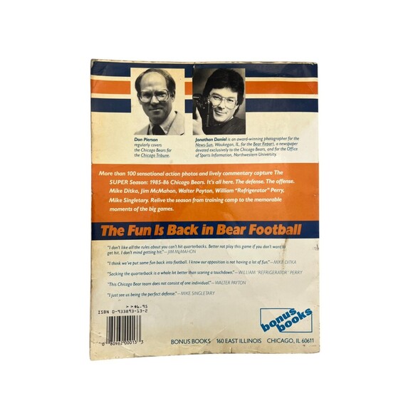 Super Season: The Year to Remember 1985-86 Chicago Bears Don Pierson John Daniel - Picture 10 of 13